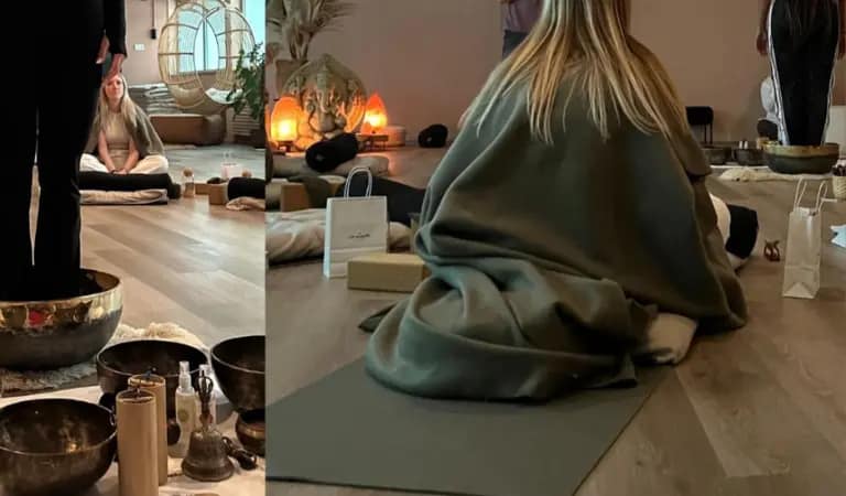 Sound healing experience on site